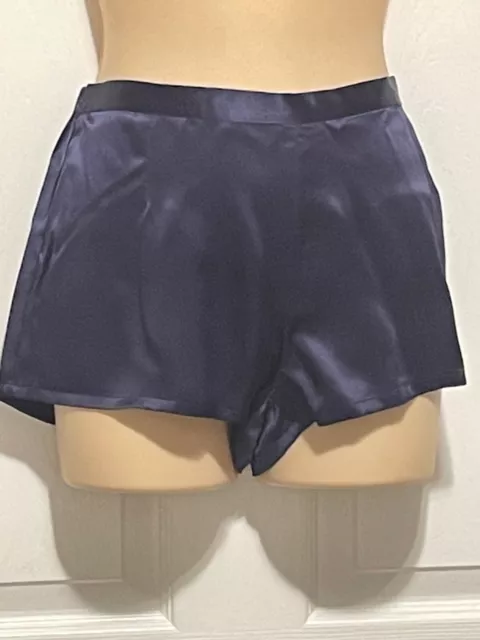 La Perla Dolce Collection XS Silk Sleep Shorts Navy Blue