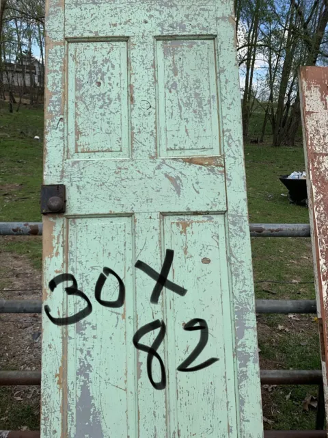 Antique Vintage Farmhouse  Door Primitive Chippy Paint 30x82