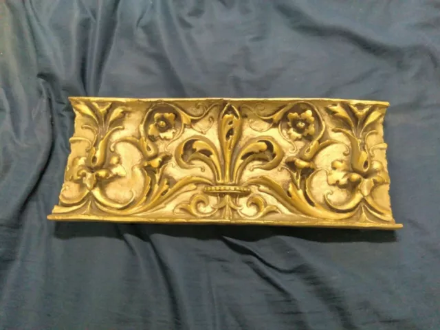 Curved Resin Wall Hanging - Architectural Frieze - Gilded Gold Reproduction