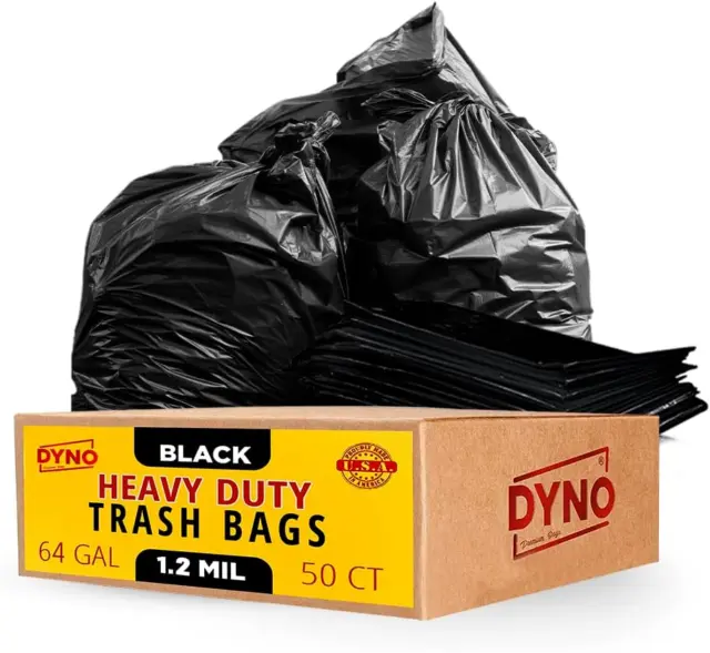 Genuine Joe Heavy-Duty Trash Bags 1.5 Mil 40-45 Gallon 50/CT Black
