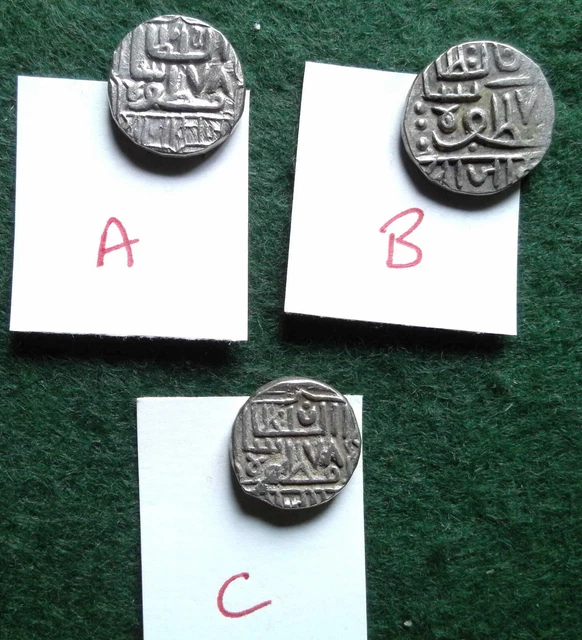 LATER GUJARAT, NAWANAGAR & PORTAMBAR, medieval style relic silver, details below