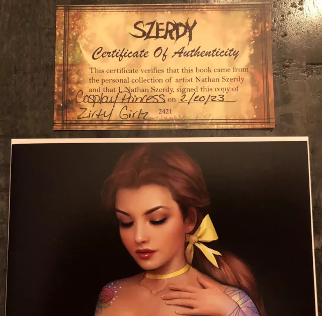 ZIRTY GIRLZ #3 Belle Cosplay Signed Nathan Szerdy Cover B w/ COA