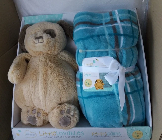 LITTLE MIRACLES LITTLE Lovable Soft Plush Blanket Huggable Dog 2 Piece Set 24.95 PicClick UK