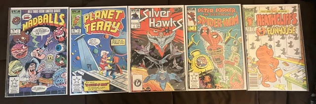 Marvel "Star" Comic Book Lot 5- Madballs #1 Silverhawks #1 Spider Ham More B&B