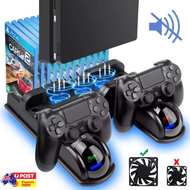 Vertical Cooling Stand For Playstation 4 Console PS4 Dualshock Controller Games