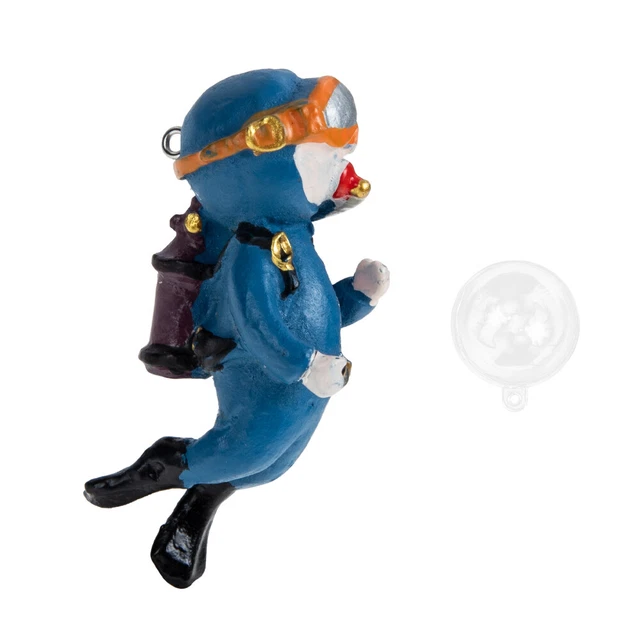 SCUBA DIVER FIGURINE Fish Tank Decorations Aquarium Floating Diver 7.