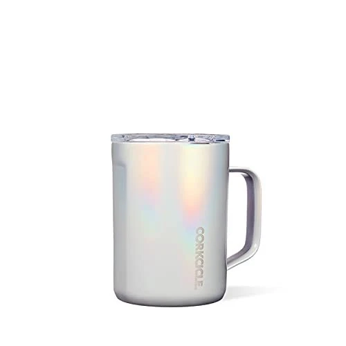 Corkcicle 16 Ounce Coffee Mug Triple Insulated Stainless Steel Cup with Clear...