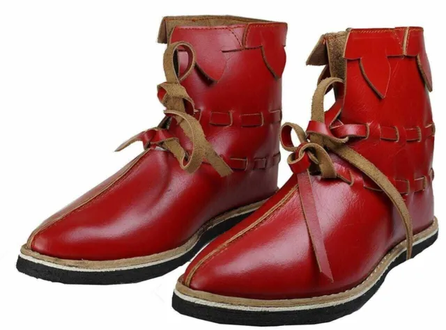 Nouvelles chaussures romaines en cuir d'objets de collection viking...