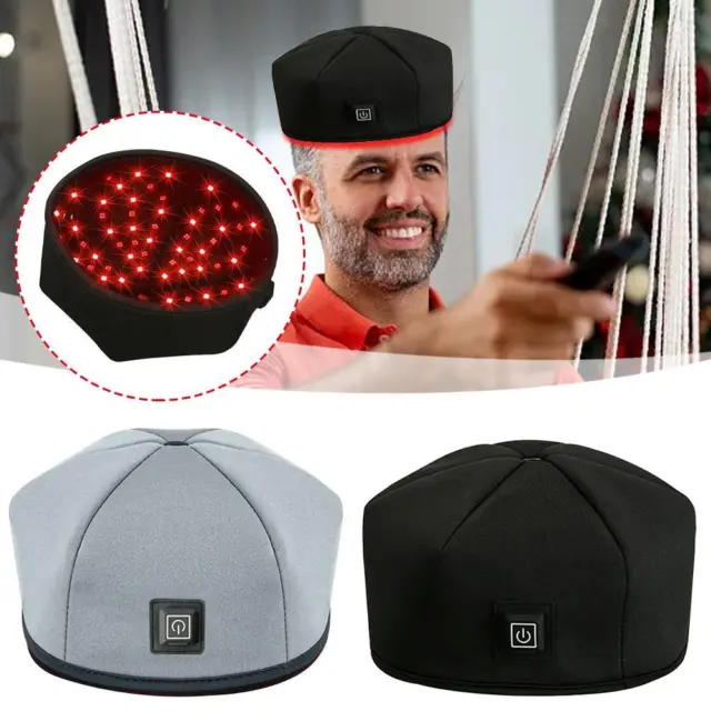 Gorra de terapia de luz infrarroja roja sombrero pérdida de cabello crecimiento casco cabeza LED sombrero T L8C9