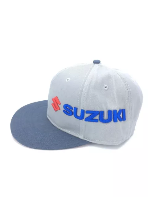 Suzuki Sideways Snapback Hat Cap Gray GSXR GSX-R RMZ RM-Z DRZ KINGQUAD QUADRACER 3