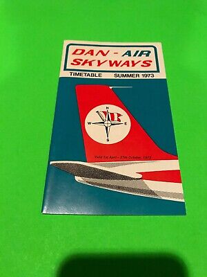 Dan-Air Skyways 1973 Summer Timetable
