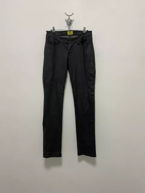 Draggin Jeans Womens Black Motorcycle Riding Pants Kevlar Lining FREE POSTAGE