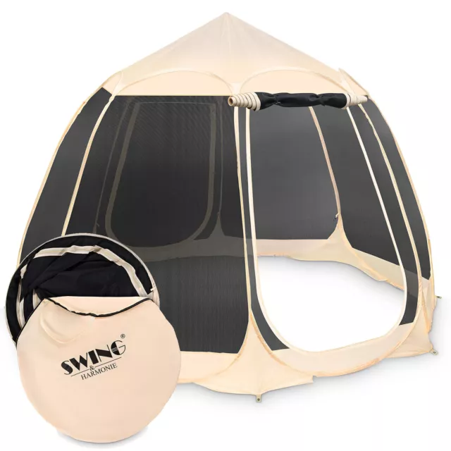 Pavillon PopUp Zelt Partyzelt Garten Pavilon Gartenzelt Moskitonetz Camping Iglu