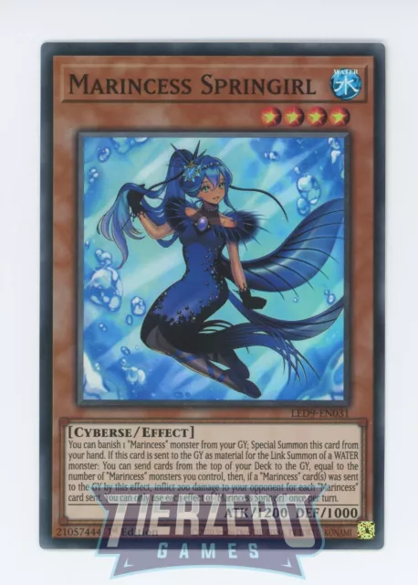 Yugioh Marincess Springirl LED9-EN031 Super Rare 1st Edition NM/LP