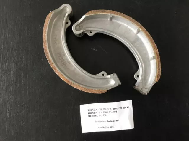 Honda CL 250 / CL 350, mâchoires neuves frein avant / NOS front brake shoes