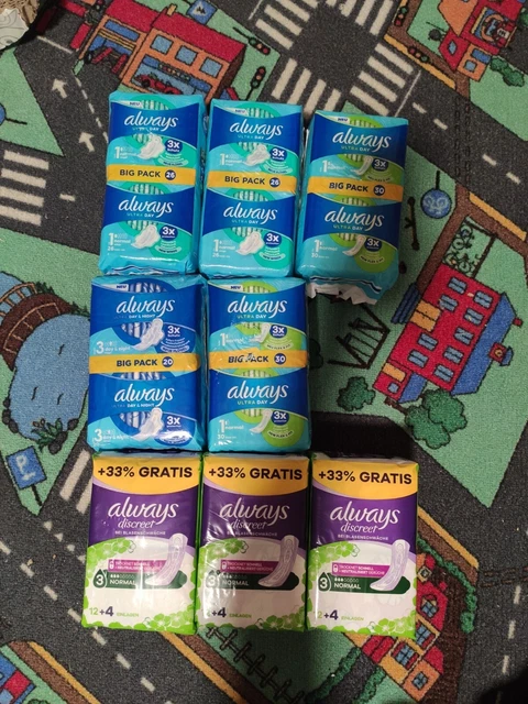 8xALWAYS Damenbinden, 4 x ULTRA DAY, 1 x DAY&NIGHT, 3x Discreet * 180 Einlagen