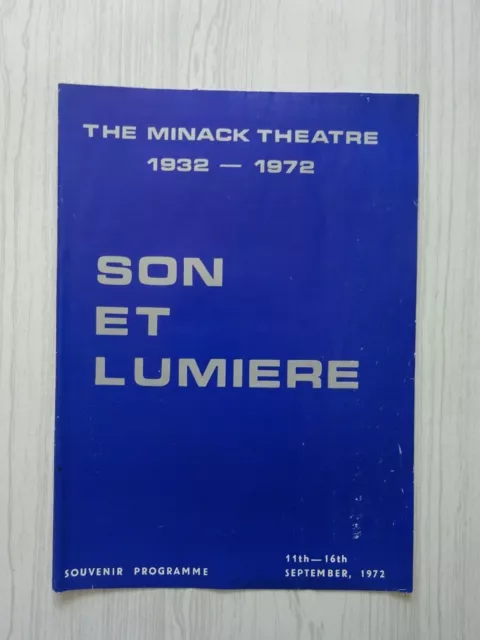 Son Et Lumiere at The Minack Theatre programme 11-16 September 1972