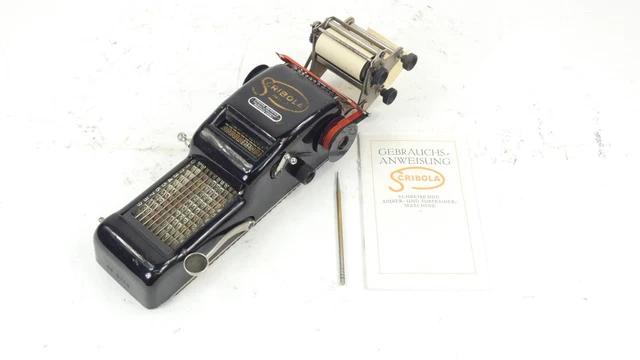 Calculadora sumadora SCRIBOLA AÑO 1922 Adding Machine a Calculer Rechenmaschine