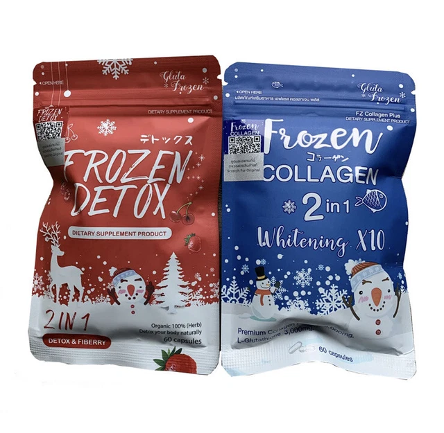 Frozen Collagen & Frozen Detox Combo Pack - Whitening Anti-Oxidant. UK SELLER