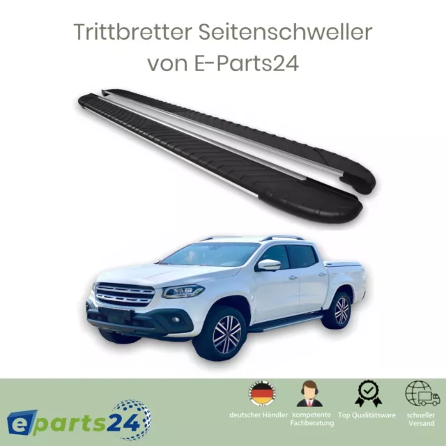 Trittbretter Schweller  für Mercedes-Benz X-Klasse W470 2017-2021 schwarz Alu