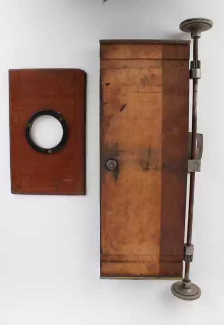 Teile einer Holz Plattenkamera