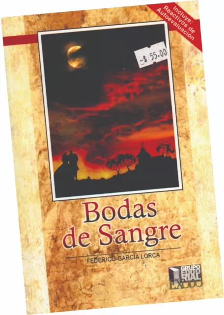 "Libro ""Bodas De Sangre", De Federico García Lorca, Ed. Éxodo, En Español