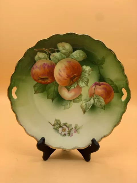 Antique PT Bavaria Tirschenreuth Porcelain Hand Painted Plate Gilded 9-1/2”