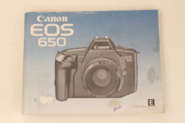 Canon EOS 620 / 650  Camera Instruction Book / Manual / User Guide