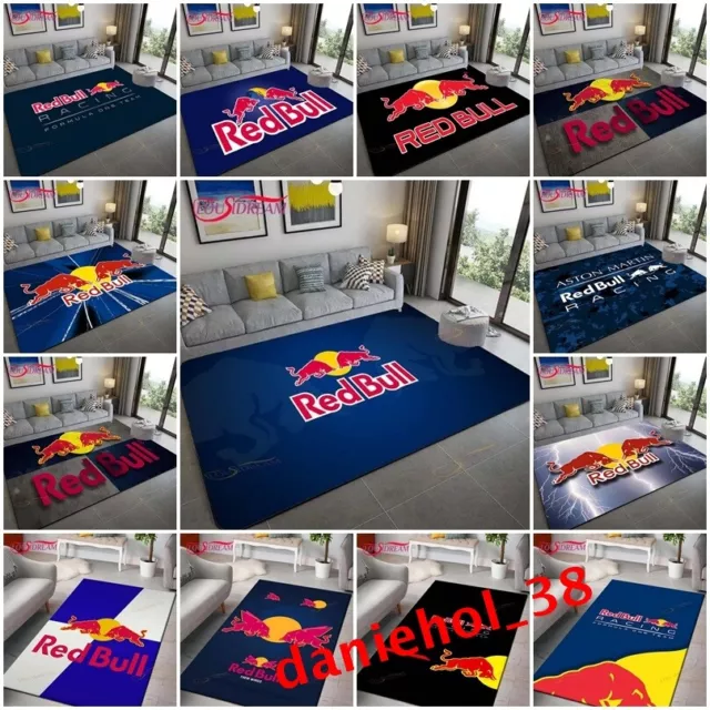 Red Bull Racing 3D Anti-Slip Floor Rugs Bedroom Decors Mat Carpets Doormat Gift