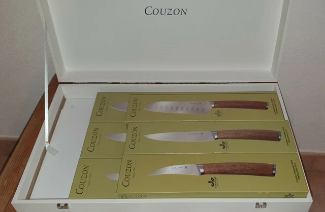 Lot De 6 Couteaux Couzon – Lame Acier Inox + Manche Bois Acacia – Neufs