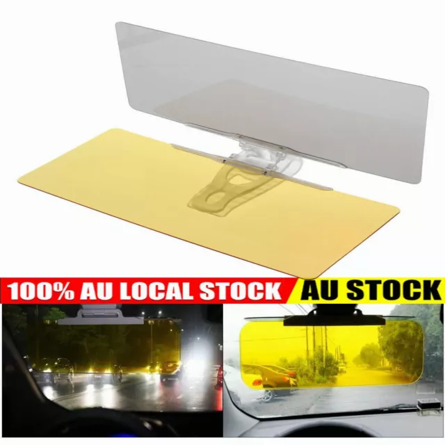 Car Sun Visor Shade Extender Clip on Day and night anti-glare mirror Universal~