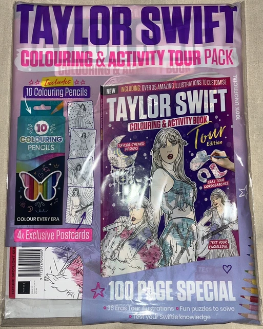 TAYLOR SWIFT MAGAZINE Colouring Book & Activity Tour Eras Fan Pack ...