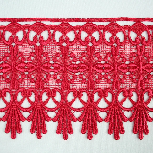 4.75" Wide 19 Colors Floral Venice Lace Trim Guipure Ribbon Trimming By Yardage