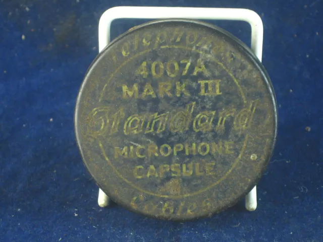 37178 antiguo micrófono de teléfono de lata antiguo caja de montaje de cable