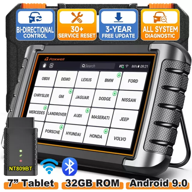 Foxwell NT809BT Bluetooth Bidirectional Car OBD2 Scanner All Systems Diagnostics