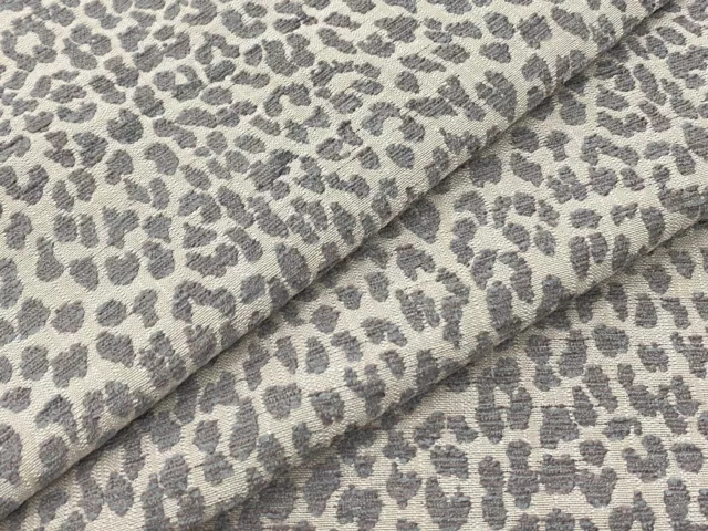 Kravet Couture Animal Skin Leopard Chenille Fabric- Miya Slate 2.5 yd 34148-1511