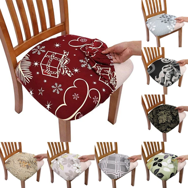 Stretch Dining Chair Seat Covers Removable Seat Cushion Slipcovers Protector