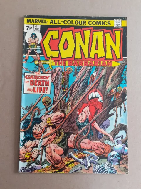 Conan The Barbarian No 41 Fine. Uk Price Variant 1974 Marvel  Bronze Age Comic