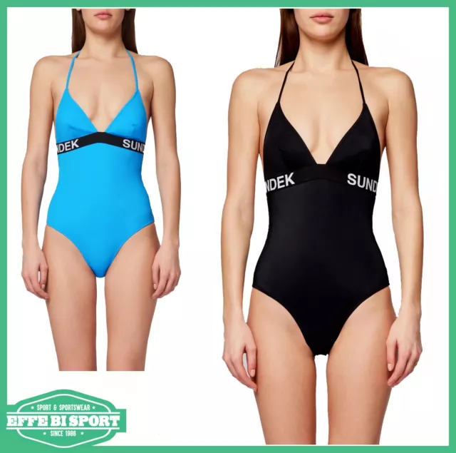 Costume intero Sundek donna costumi da bagno mare spiaggia piscina logo moda