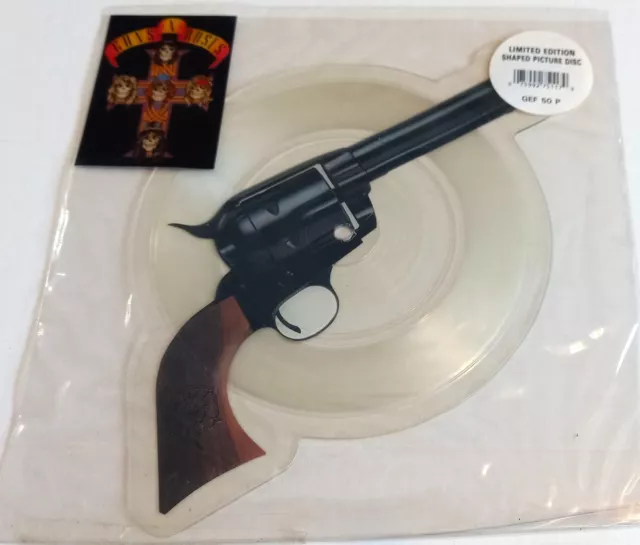 Guns N' Roses - Paradise City 7" Shaped Pic Disc Single 1989 UK Geffen GEF 50P
