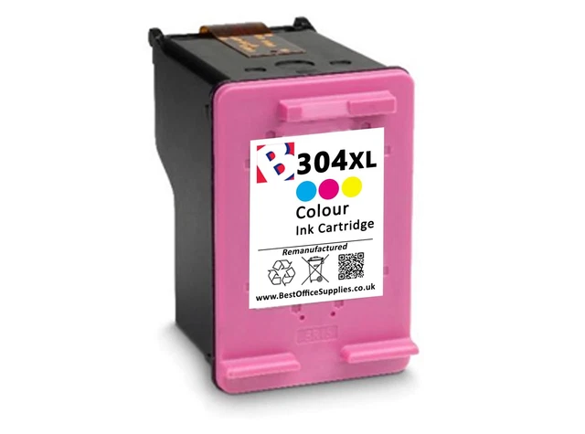 Cartouche D'encre 304 XL Couleur + 2 X 304 XL Noir - Compatible HP Deskjet 2634 - Neuf