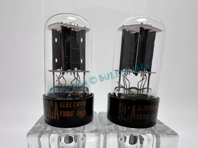 RCA 6SN7GTB NIB/NOS Black Plates Medium Bottle Tubes *PLATINUM MATCH on AT1000*