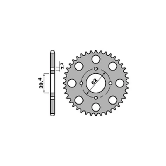 Pbr 118 Corona Trasmissione Ferro Denti 30 Passo 415 Benelli 48 Motorella