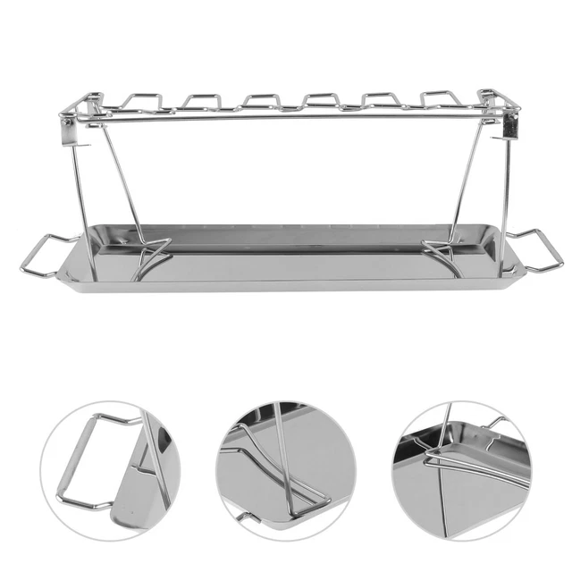 1 Set Edelstahl Camping Röst ROSTING RADFALL FOLDING RECHEN GRILL GRILF GRILL