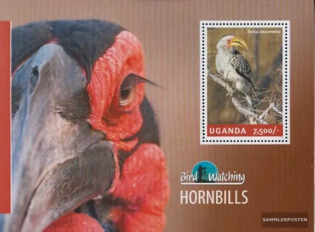 Uganda Block453 (kompl.Ausg.) postfrisch 2014 Hornvögel