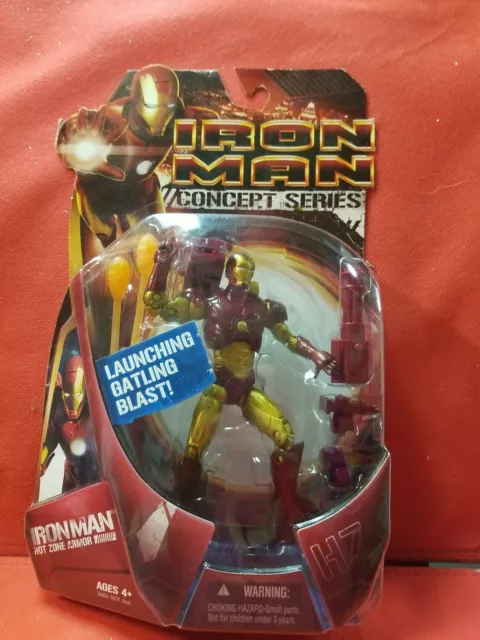 Figurine Hot Zone Armor Iron Man Movie Concept Series 2008 Hasbro neuve sur carte