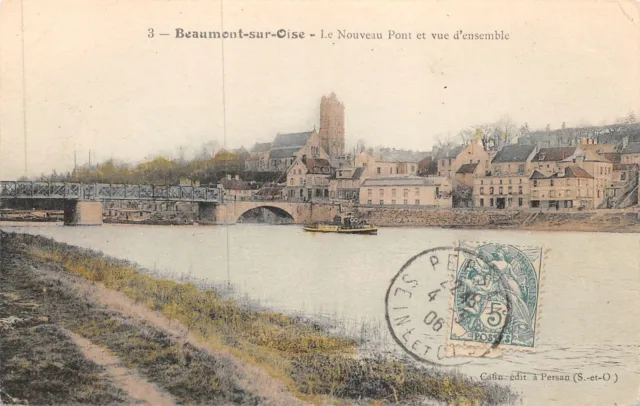 CPA-Beaumont-sur-Oise le nouveau pont et vue d'ensemble (127830)