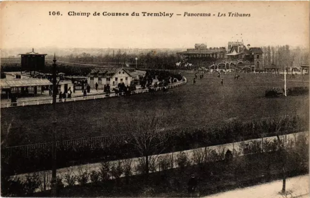 CPA AK Champ de Courses du TREMBLAY Panorama Les Tribunes (671994)