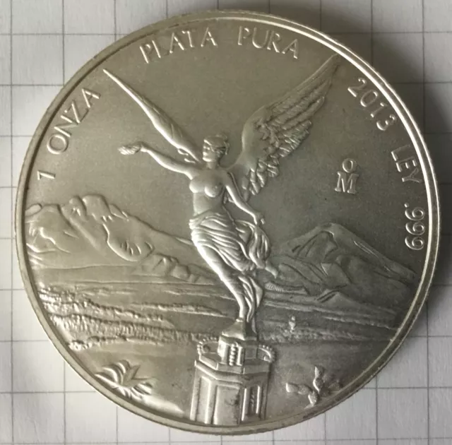 Messico 1 Oz Libertad 2013 Onza Plata Pura - Mexico Unze Ley 999