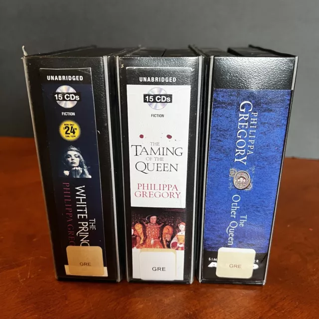 Lot: 3 Philippa Gregory CD Audio Book Set Taming of Queen The Other White Prince